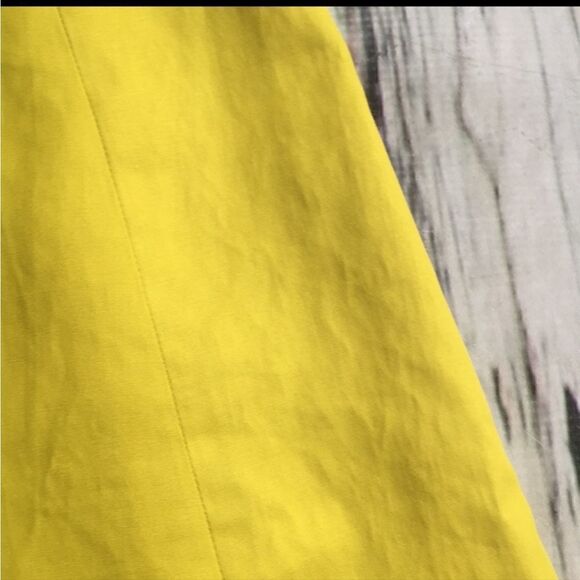 J CREW Dress Sleeveless V Neck Cotton Yellow - Picture 4 of 8